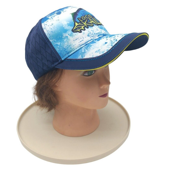 Loco Skaile Blue Tuna Action Print Saltwater Cap, Snapback + 3D Puff‎ Embroidery - Picture 5 of 8